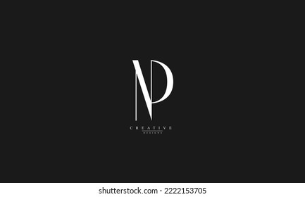 Alphabet letters Initials Monogram logo NP P N