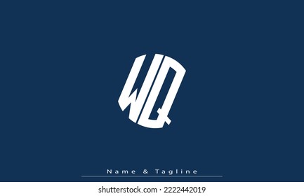 Alphabet letters Initial Monogram Logo WQ, QW