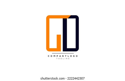 Letras alfabéticas Iniciales Logo Monograma GD, GD INITIAL, letra GD