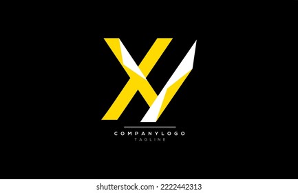 Alphabet letters Initial Monogram Logo XH, XH INITIAL, XH-Brief