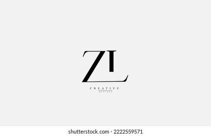 Alphabet letters Initial Monogram Logo ZL LZ Z L