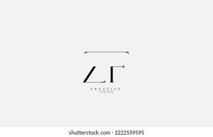 Alphabet letters Initials Monogram logo ZF