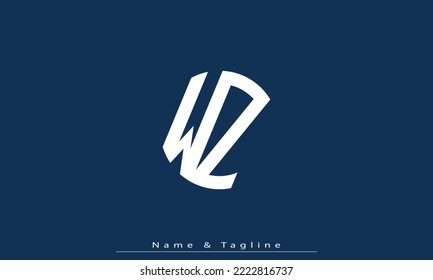 Alphabet letters Initials Monogram logo WZ , ZW