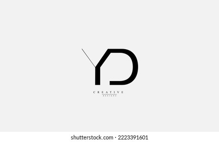 Alphabet letters Initials Monogram logo YD DY Y D