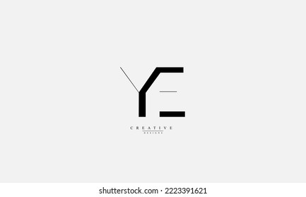 Alphabet letters Initials Monogram logo YE EY Y E