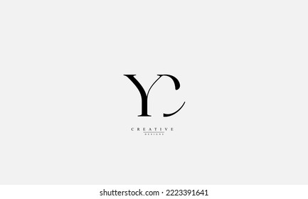 Alphabet letters Initial Monogram Logo YC Y C 