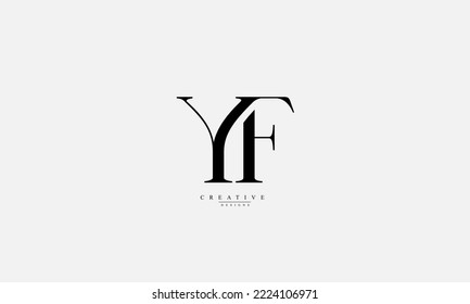 Alphabet letters Initials Monogram logo YF FY Y F