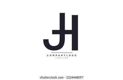 Alphabet letters Initials Monogram logo JH, JH INITIAL, JH letter