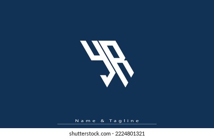 Letras alfabéticas Iniciales Logo Monograma YR , RY