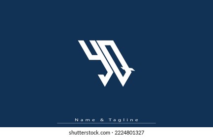 Alphabet letters Initials Monogram logo YQ , QY