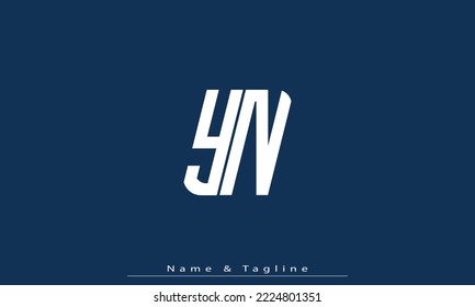Alphabet letters Initials Monogram logo YN , NY