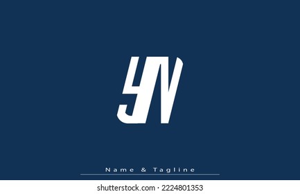 Alphabet letters Initials Monogram logo YN , NY