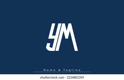 Alphabet letters Initials Monogram logo YM , MY