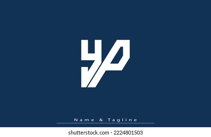 Letras alfabéticas Iniciales Monograma YP , PY