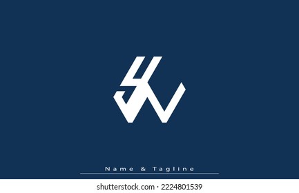 Alphabet letters Initials Monogram logo YN , NY