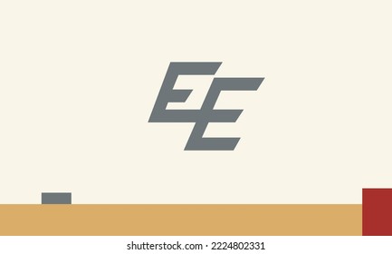 Alphabet letters Initial Monogram Logo EE