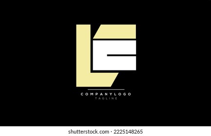 Alphabet letters Initial Monogram Logo LE,LE INITIAL,LE Brief