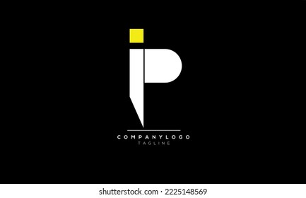 Alphabet letters Initials Monogram logo IP,IP  INITIAL,IP  letter