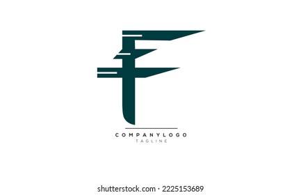 Letras alfabéticas Iniciales logotipo de monograma FT,FT INITIAL,FT letra