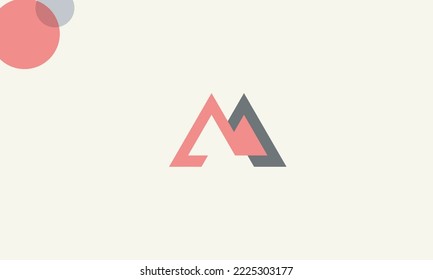 Letras alfabéticas Iniciales Logotipo Monograma MA, AM, M y A
