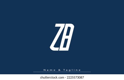 Alphabet letters Initial Monogram Logo ZA, AZ
