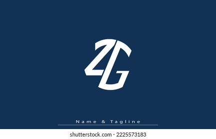 Alphabet letters Initials Monogram logo ZG , GZ