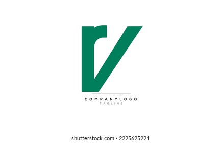 Alphabet letters Initials Monogram logo RV, RV INITIAL, RV letter