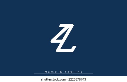 Letras alfabéticas Iniciales Monograma ZL , LZ
