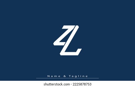 Alphabet letters Initials Monogram logo ZL , LZ