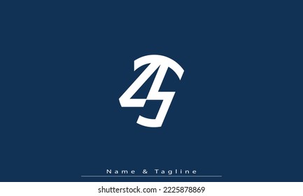 Alphabet letters Initials Monogram logo ZS , SZ