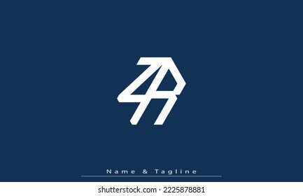 Letras alfabéticas Iniciales Monograma ZR , RZ