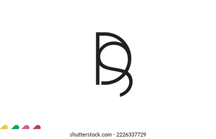 Alphabet letters Initials Monogram logo DS, SD, D and S