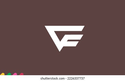 Alphabet letters Initials Monogram logo VF, FV, V and F