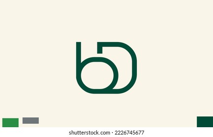 Letras alfabéticas Iniciales Monograma BD, DB, B y D