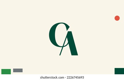 Alphabet letters Initials Monogram logo CA, AC, C and A