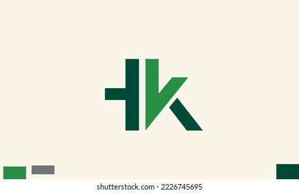 Alphabet letters Initials Monogram logo HK, KH, H and K