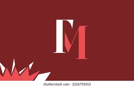 Letras alfabéticas Iniciales Logotipo Monograma TM, MT, T y M
