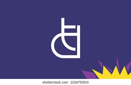 Alphabet letters Initials Monogram logo TD, DT, T and D