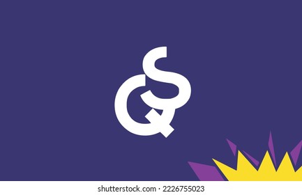 Alphabet letters Initials Monogram logo QS, SQ, Q and S