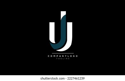 Alphabet letters Initials Monogram logo UJ,JU,UJ,JU  INITIAL,UJ,JU  letter