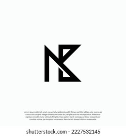 Alphabet letters Initials Monogram logo NB, BN, N and B logo in one shape logo design vector