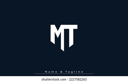 Alphabet letters Initials Monogram logo MT , TM