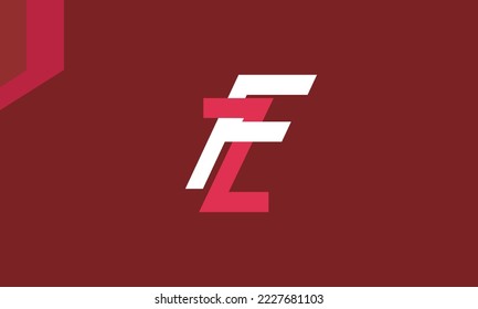 Alphabet letters Initials Monogram logo FZ, ZF, F and Z