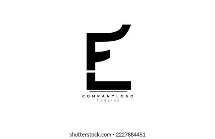 Alphabet letters Initials Monogram logo FE,FE  INITIAL, FE letter