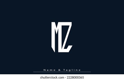 Alphabet letters Initials Monogram logo MZ , ZM