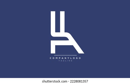 Alphabet letters Initial Monogram logo HA, HA INITIAL, HA-Brief