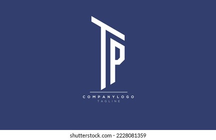 Letras alfabéticas Iniciales logotipo monograma TP, TP INITIAL, letra TP