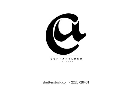 Alphabet letters Initials Monogram logo CA, CA INITIAL, CA letter