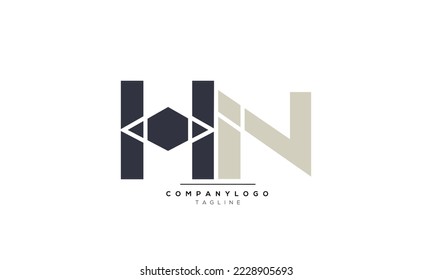 Alphabet letters Initials Monogram logo HN,HN  INITIAL,HN  letter