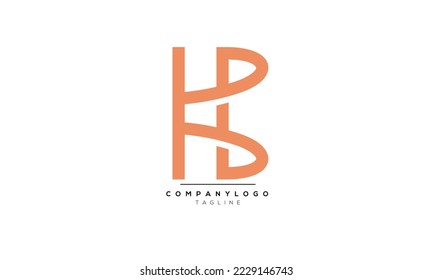 Alphabet letters Initials Monogram logo HB, HB INITIAL, HB letter